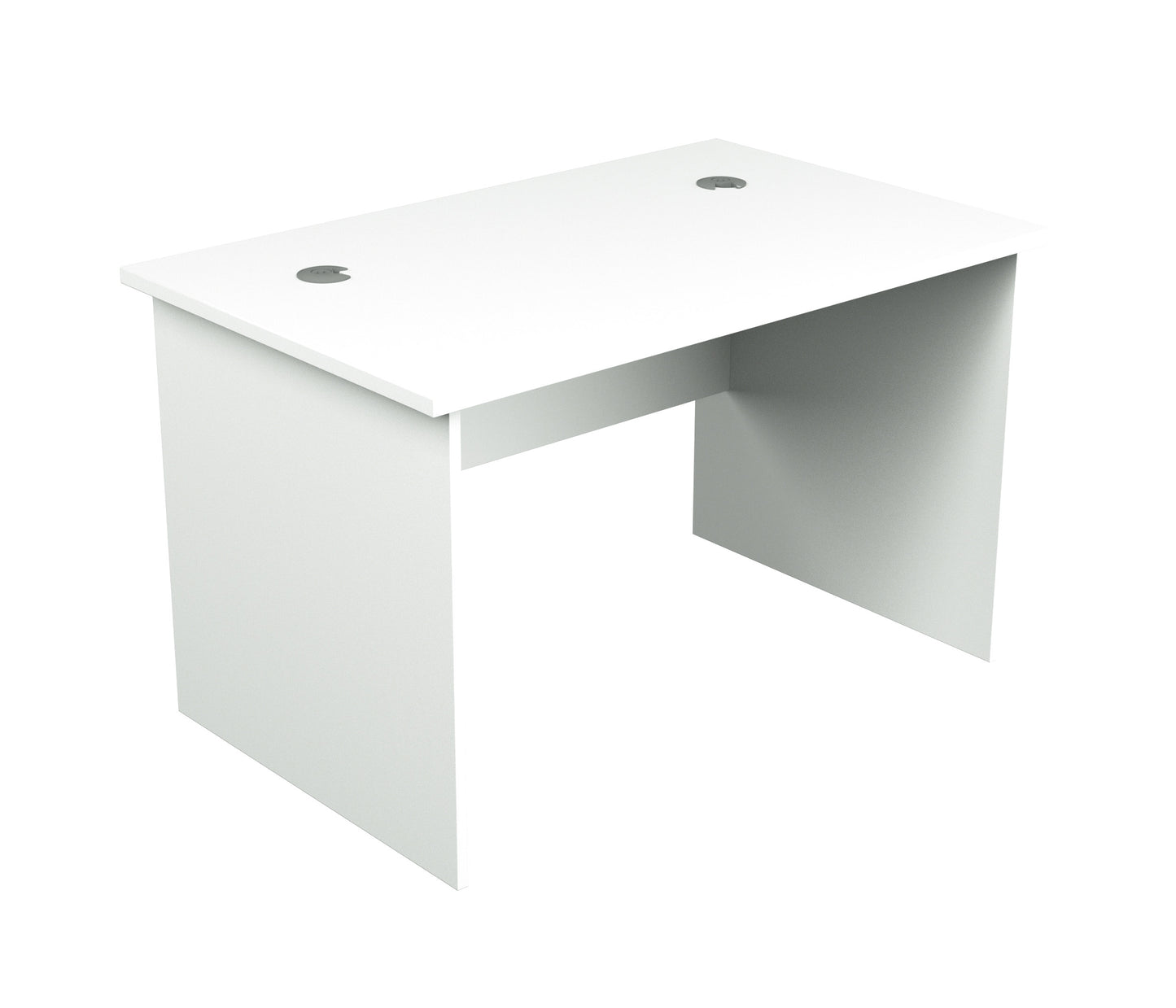 Straight Desk with 2 Cable Holes