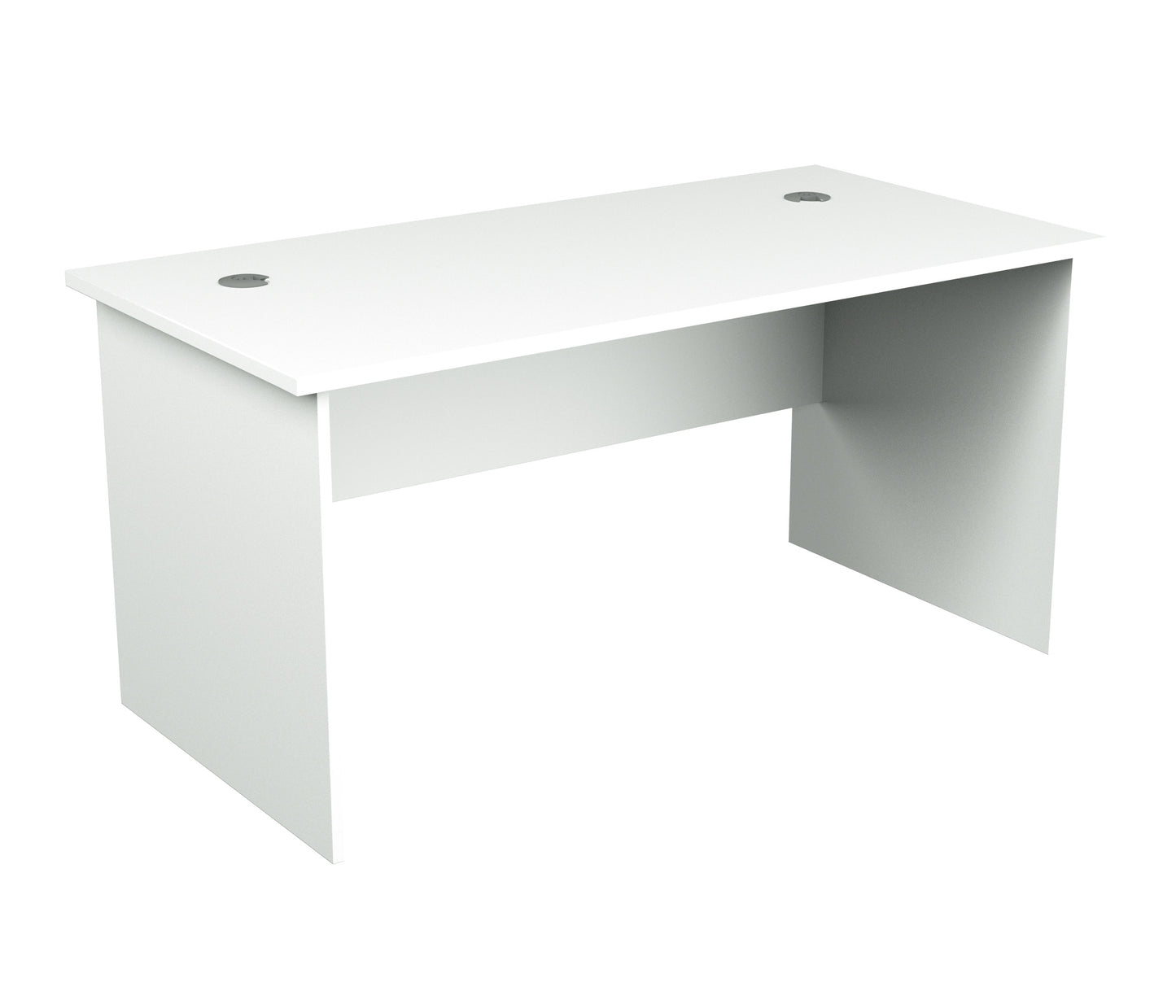 Straight Desk with 2 Cable Holes