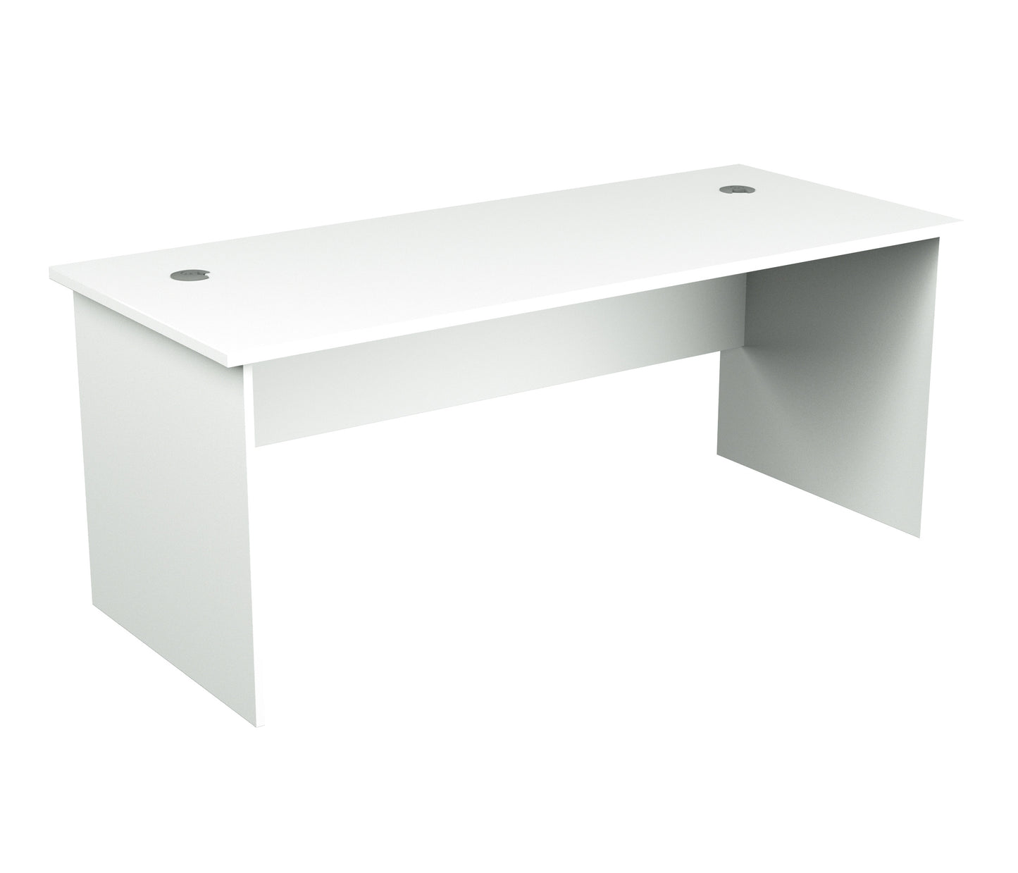 Straight Desk with 2 Cable Holes