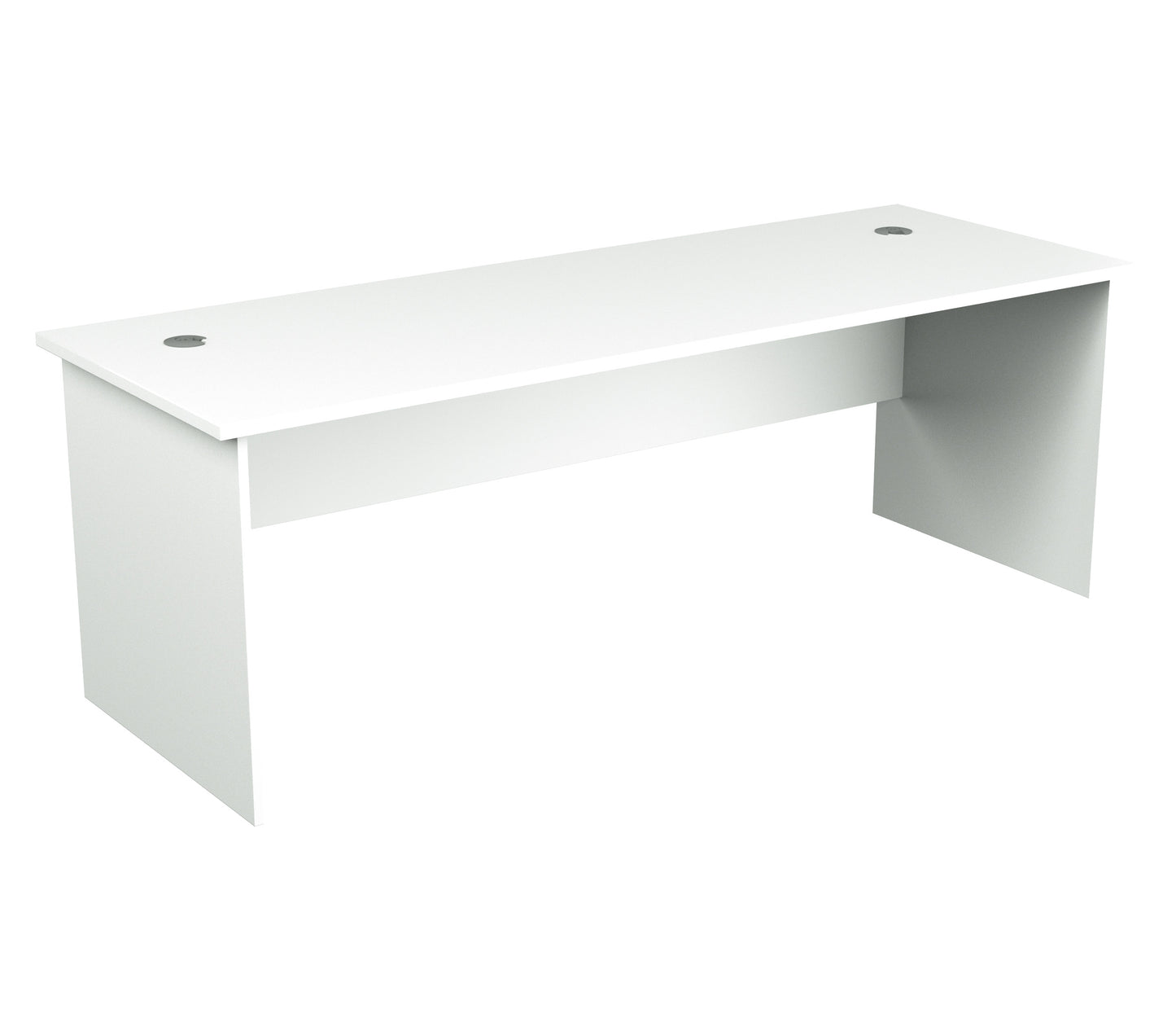 Straight Desk with 2 Cable Holes