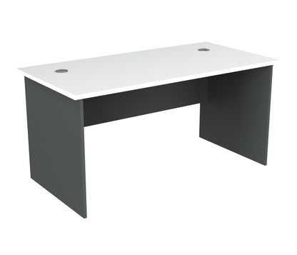 Straight Desk with 2 Cable Holes